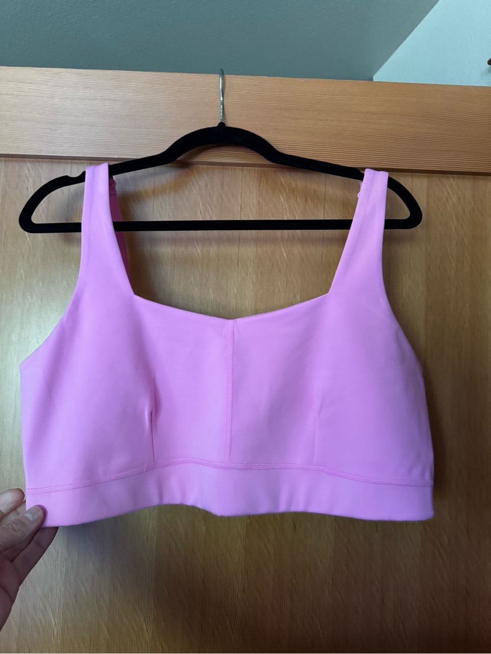 girlfriend collective Bubblegum Pink Scoop Neck sports bra